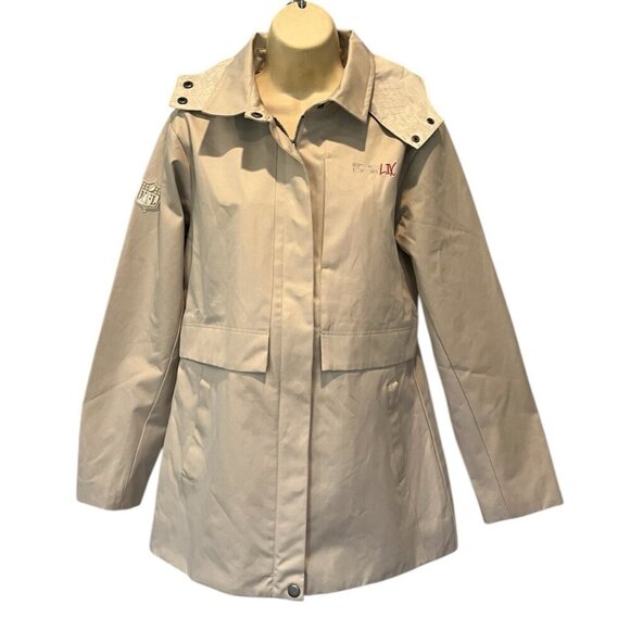 New Official NFL Super Bowl LIX Staff Anorak Beige Zip Hooded Jacket - Picture 2 of 14